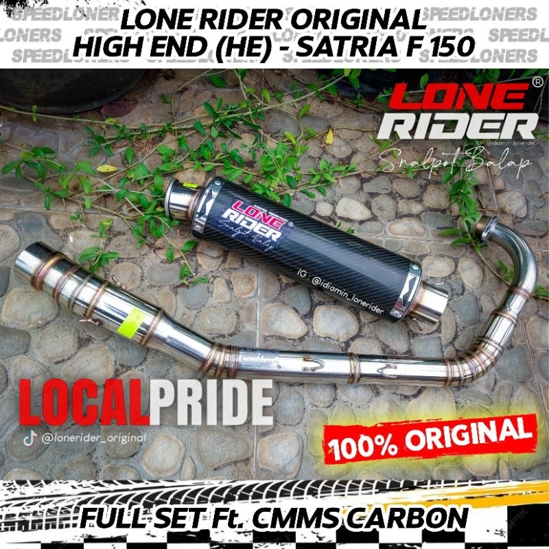Knalpot Lone Rider Original Satria Fu High End HE Silincer Cmms Carbon Full System