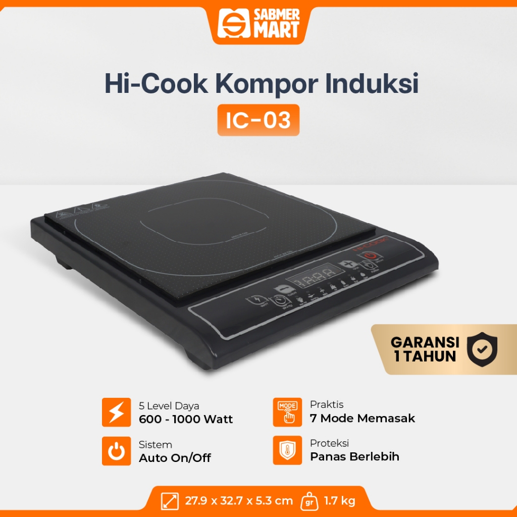 Kompor Induksi Low Watt / Induction Stove Hi-Cook Tipe IC-03