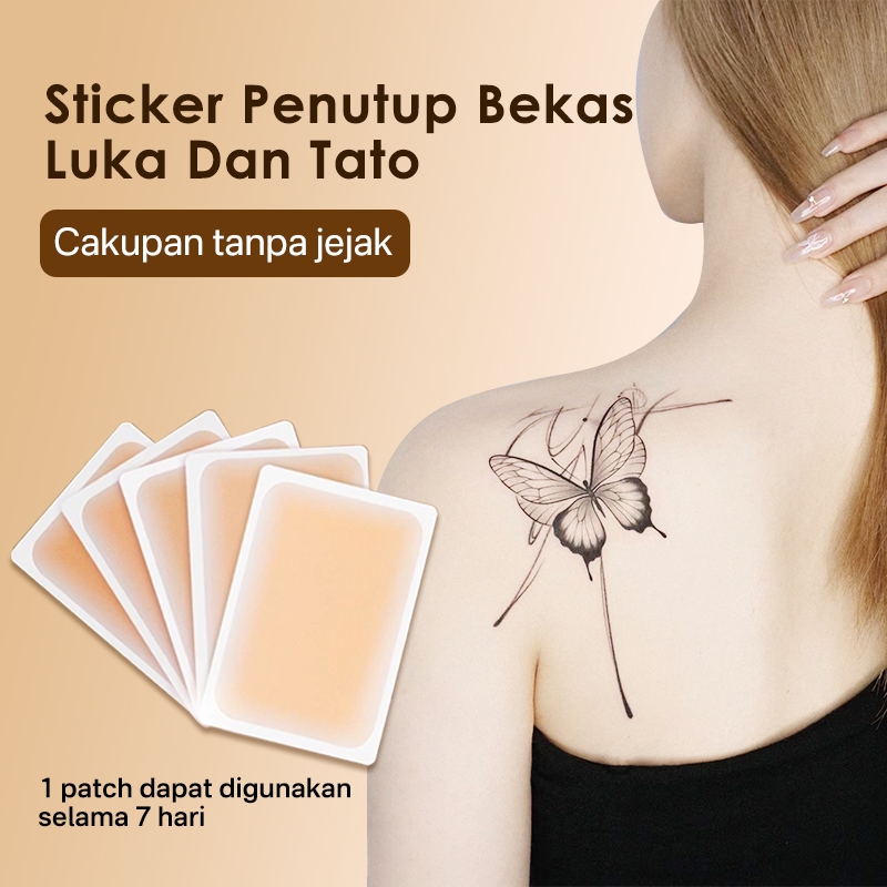 POPOCOLA-Penutup Tato Ultra Tipis Penutup Bekas Luka Artefak Tambalan Tak Terlihat Skin Invisible Co
