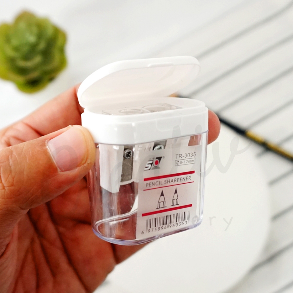 

Sr Pencil Sharpener Serutan 2 Lubang Rautan Pensil Sleper Tr-3035