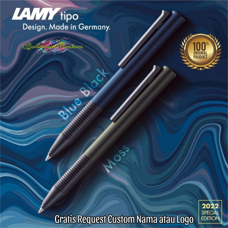 

PULPEN LAMY ORIGINAL MADE IN GERMANY ROLLERBALL PEN TIPO SERIES BLUE BLACK OR MOSS COLOUR YOUR CHOICE GRATIS REQUEST CUSTOM NAMA ANDA ATAU LOGO ANDA COCOK UNTUK PEMAKAIAN PRIBADI ATAU UNTUK HADIAH SPESIAL MERCHANDISE PROMOSI ANDA