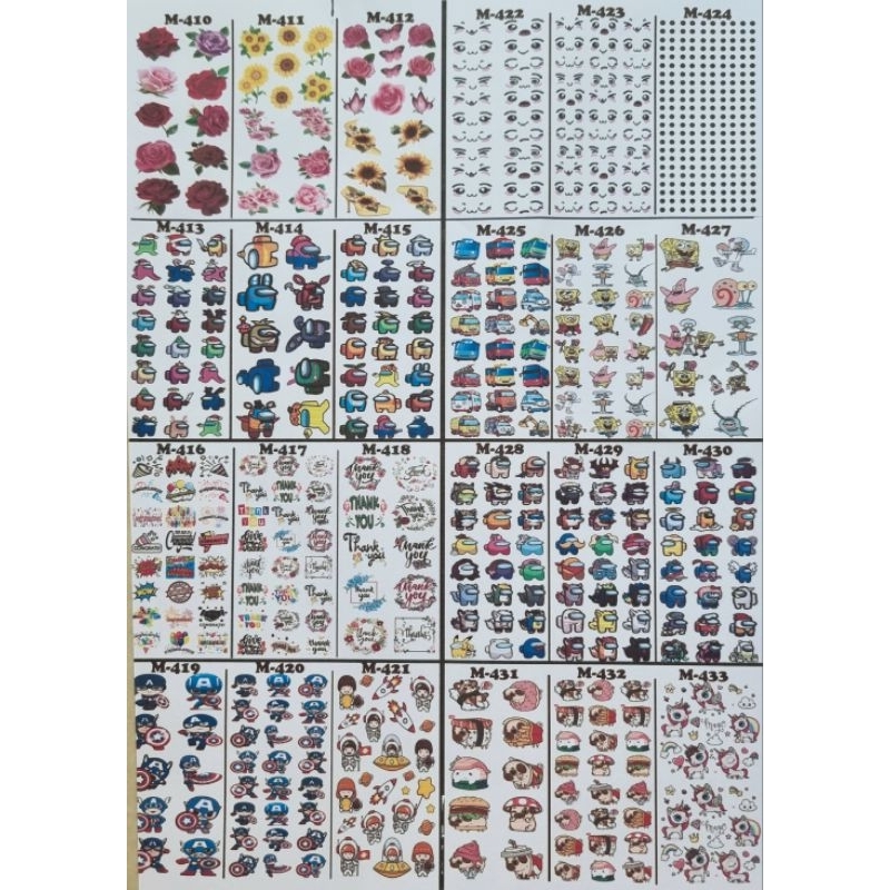 

edible stamp / edible picture / stiker makanan M410-433