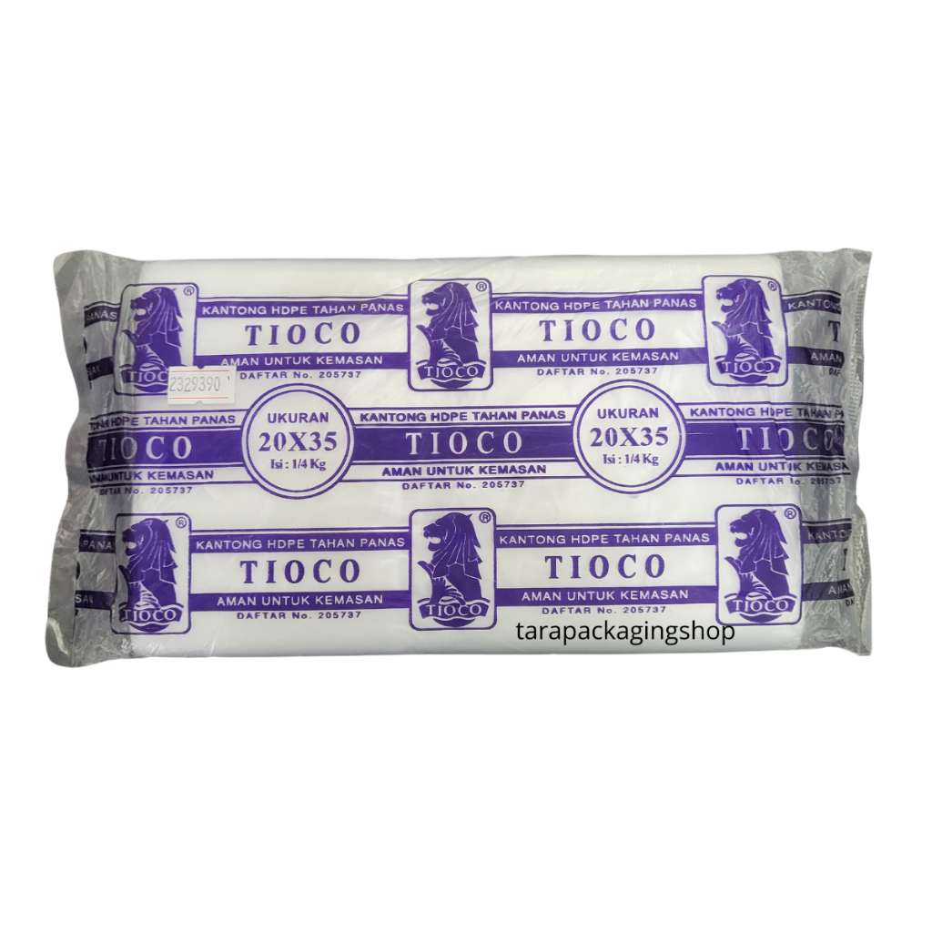 TIOCO  HDPE 20x35 Plastik Kantong Tahan Panas Ungu