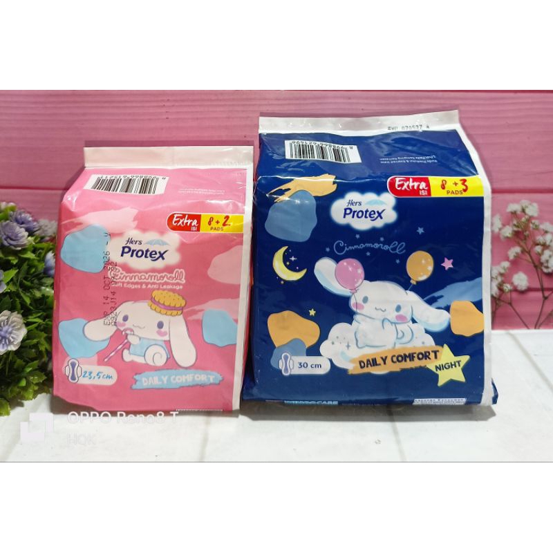 HERS PROTEX DAILY COMFORT CINNAMOROLL  DAILY 23,5CM & NIGHT 30CM