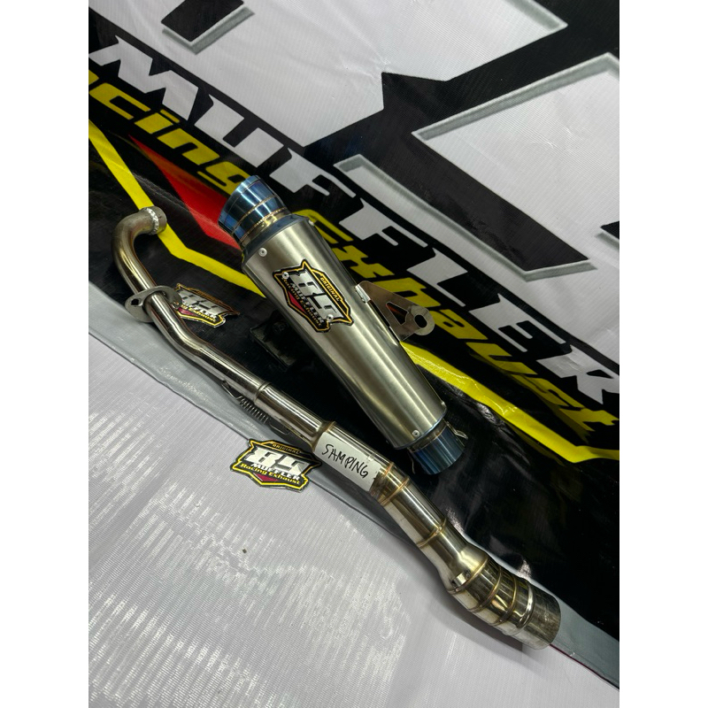 knalpot racing stainless netral samping motor bebek grand Supra Jupiter shogun smash vegar suora 125