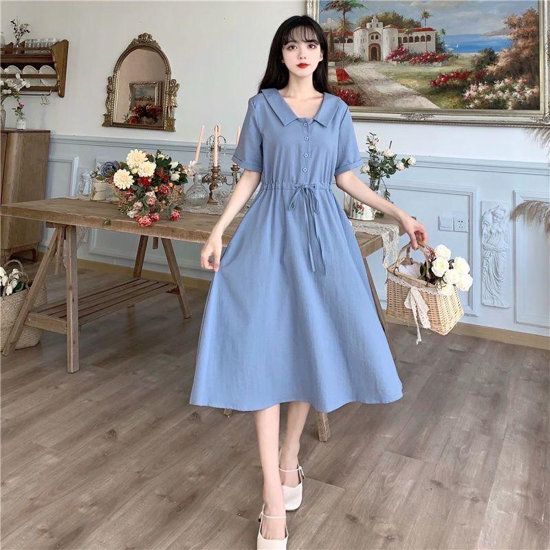 GERRY Dress Casual Wanita Tali Serut Slim Fitting