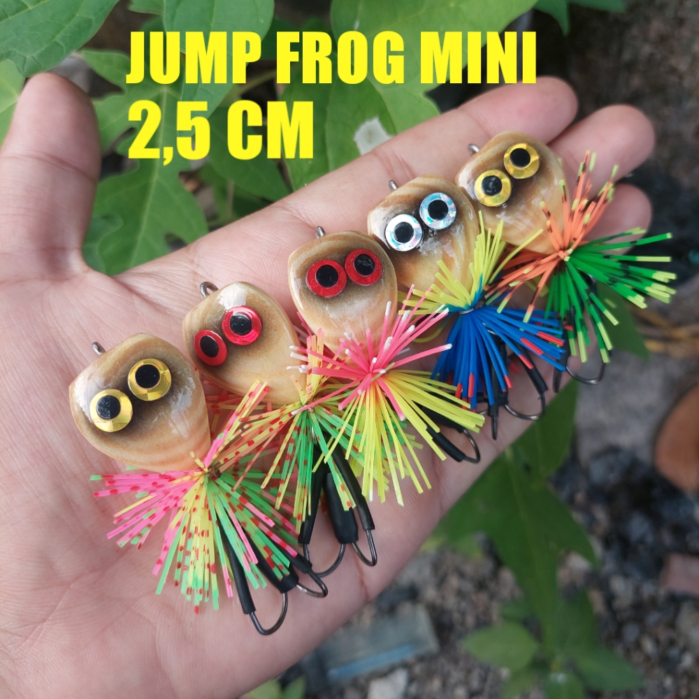 JUMP FROG MINI 2,5cm 4gram Hand made. Umpan casting ikan gabus