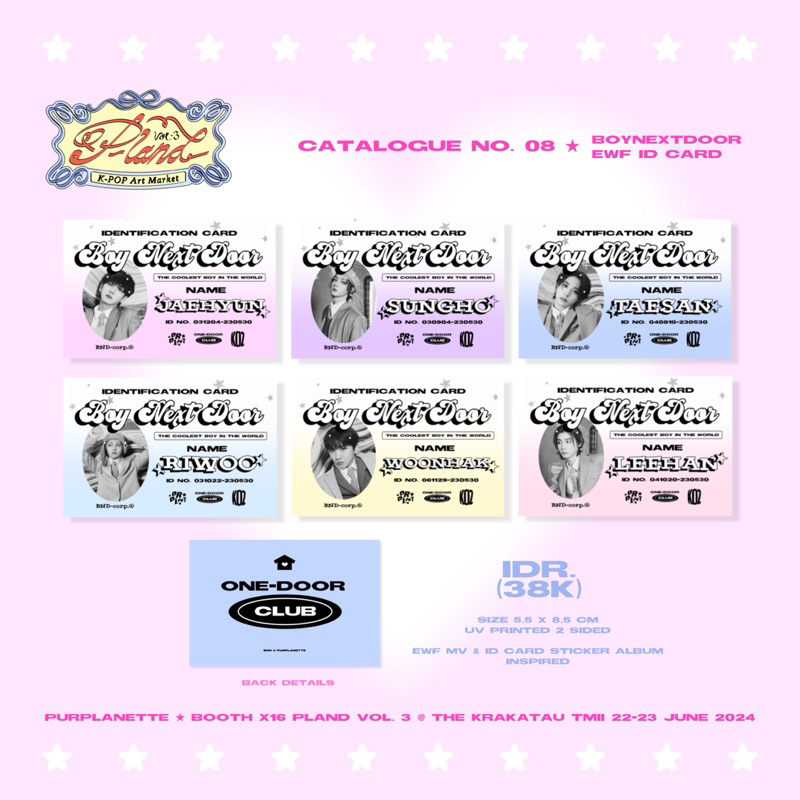 

BOYNEXTDOOR EWF ID CARD (EARTH WIND AND FIRE)!★