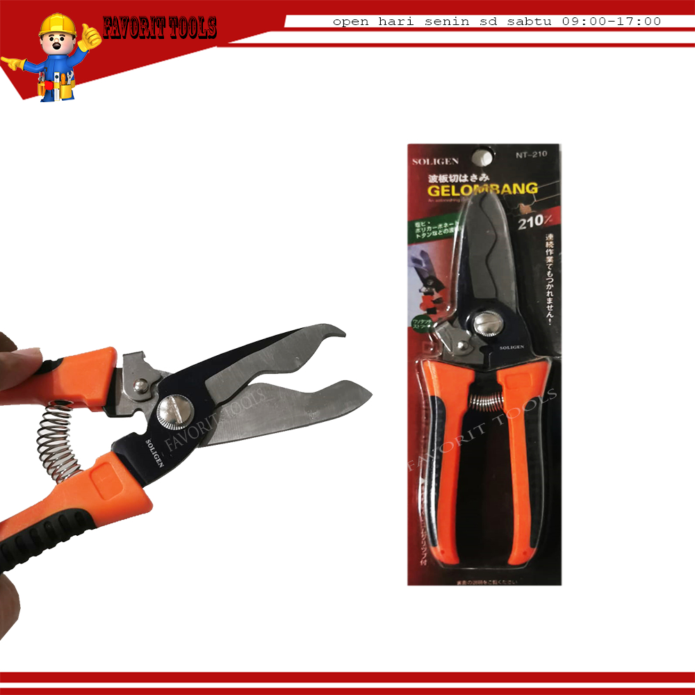 Gunting Seng Serbaguna Gunting Seng Gelombang Soligen NT210
