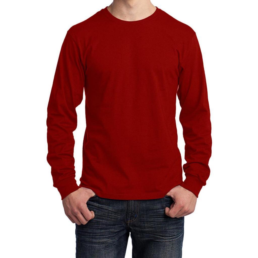 liso wear - Kaos Polos Pria Lengan Panjang | Kaos Seragam Polos Kerah Bulat