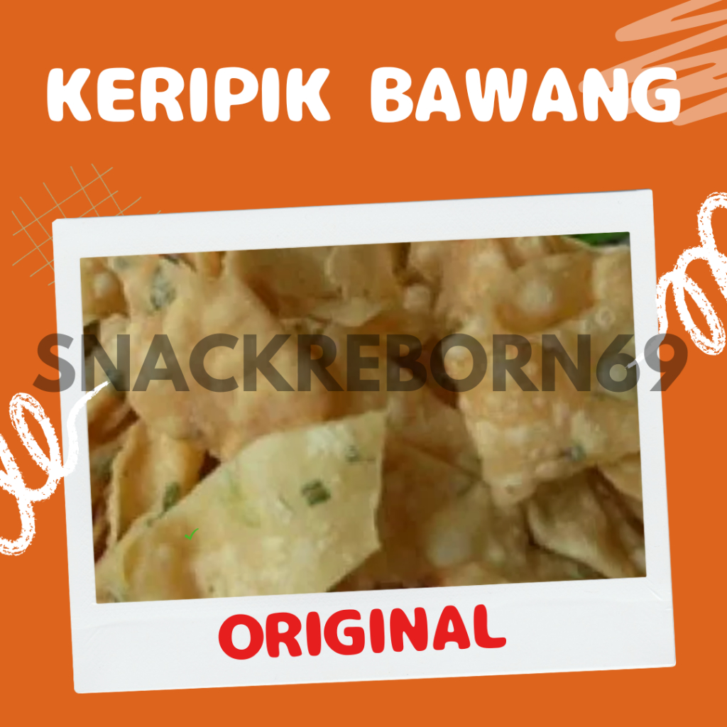 

Keripik Bawang ( Pangsit ) Original 250 gram Termurah Terenak