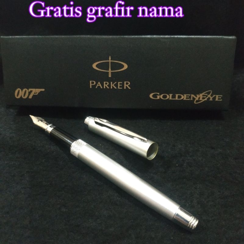 

bolpoint fountain pen parker stainless james bond exclusive gratis grafir nama