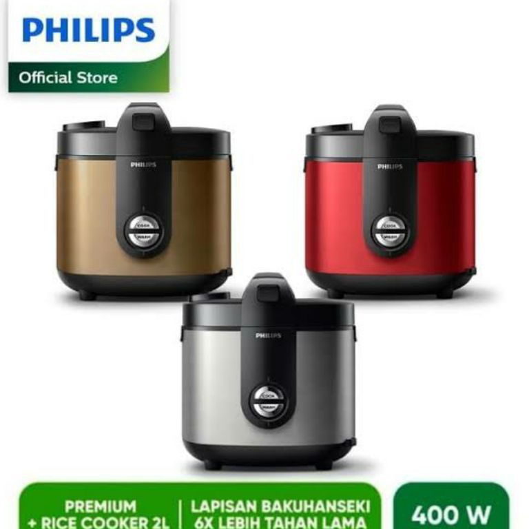 Rice cooker PHILIPS HD 3138  HD3138 3IN1 2 LTR BAKUHANSEKI GARANSI RESMI l P2D3