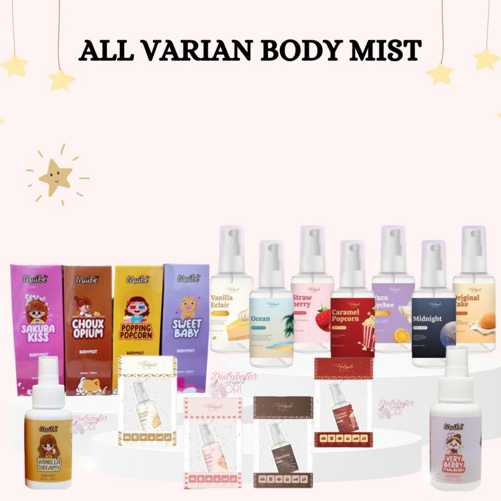 Holigrels Bodymist Perfume / SKINCARE BODY MIST 75 ML BPOM BY HOLIGREL 100% ORIGINAL