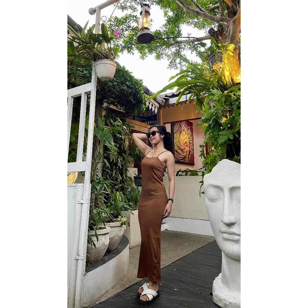 Dress Goldies Panjang | Dress Korea | Dress Fit Body Panjang | Dress Kekinian | Dress Kekinian Korea