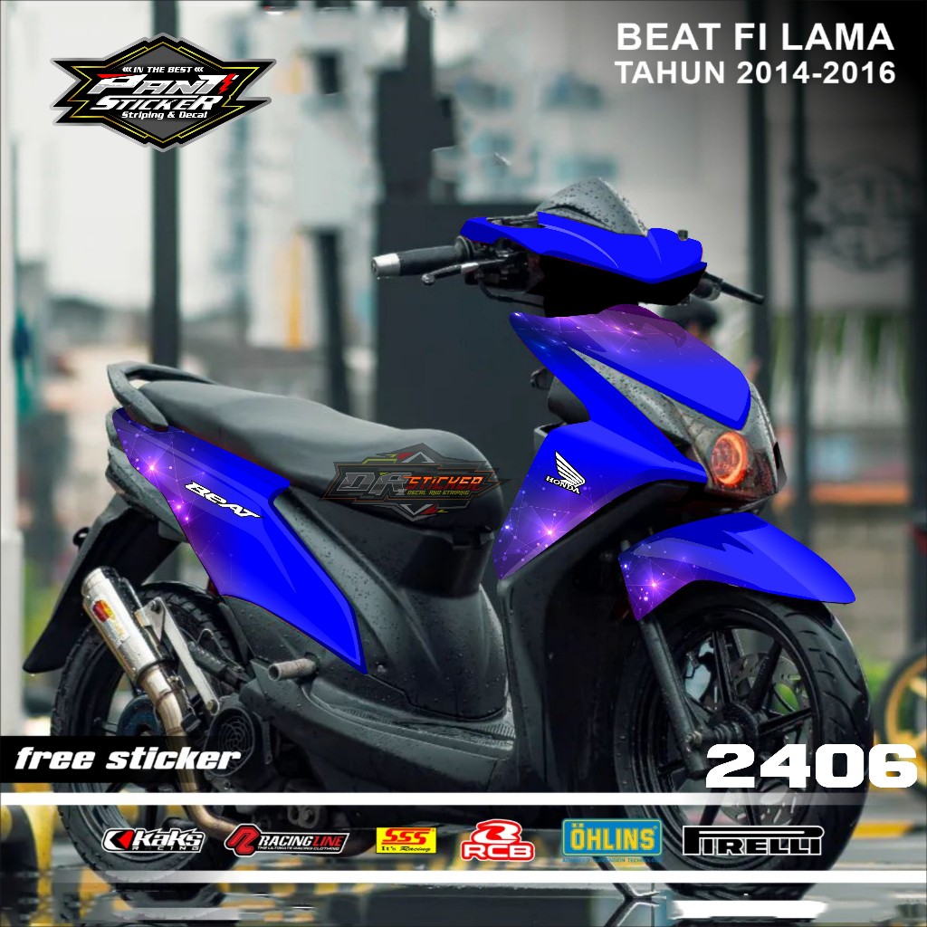 Variasi DECAL STICKER Motor HONDA BEAT FI -Decal Beat fi lama 2014-2016 Full body
