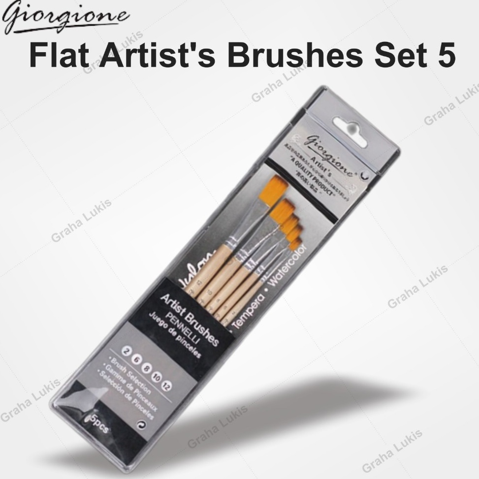 

Giorgione Paint Brush Set Kuas Lukis 5pcs Type G52F c Z7L8