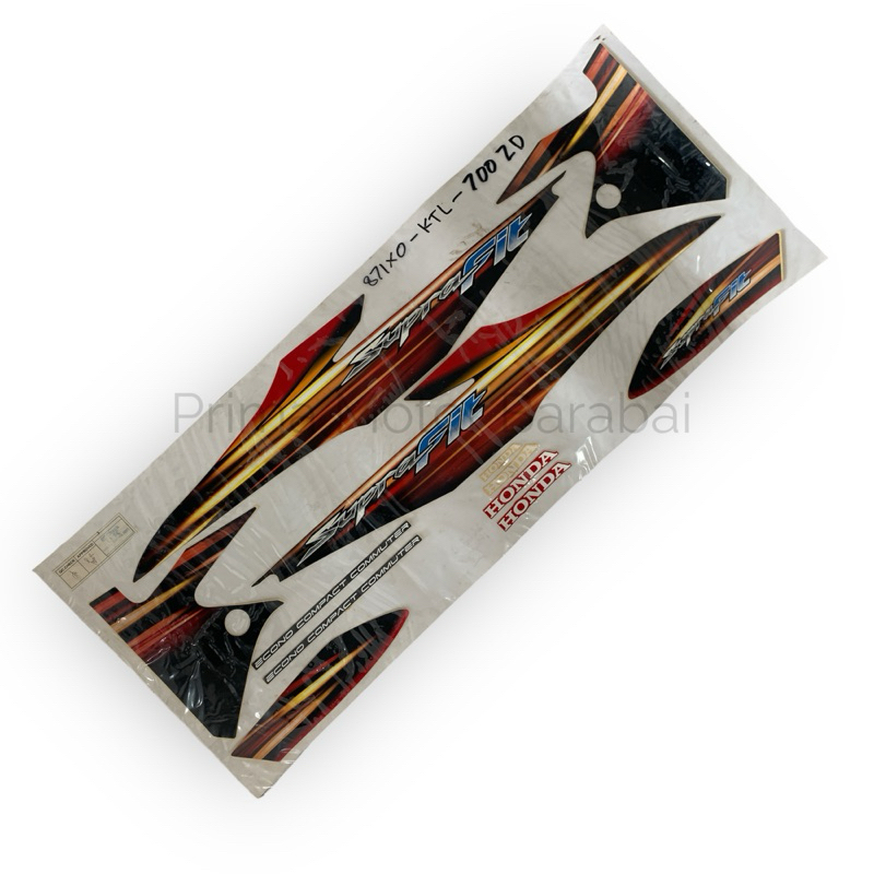 Stripe Merah Hitam Kiri & Kanan - Supra Fit Cakram - 871X0KTL700ZD