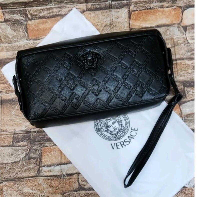 Tas Pouch Tangan Clutch Pria/Wanita Full Leather Pu Mirror Quality