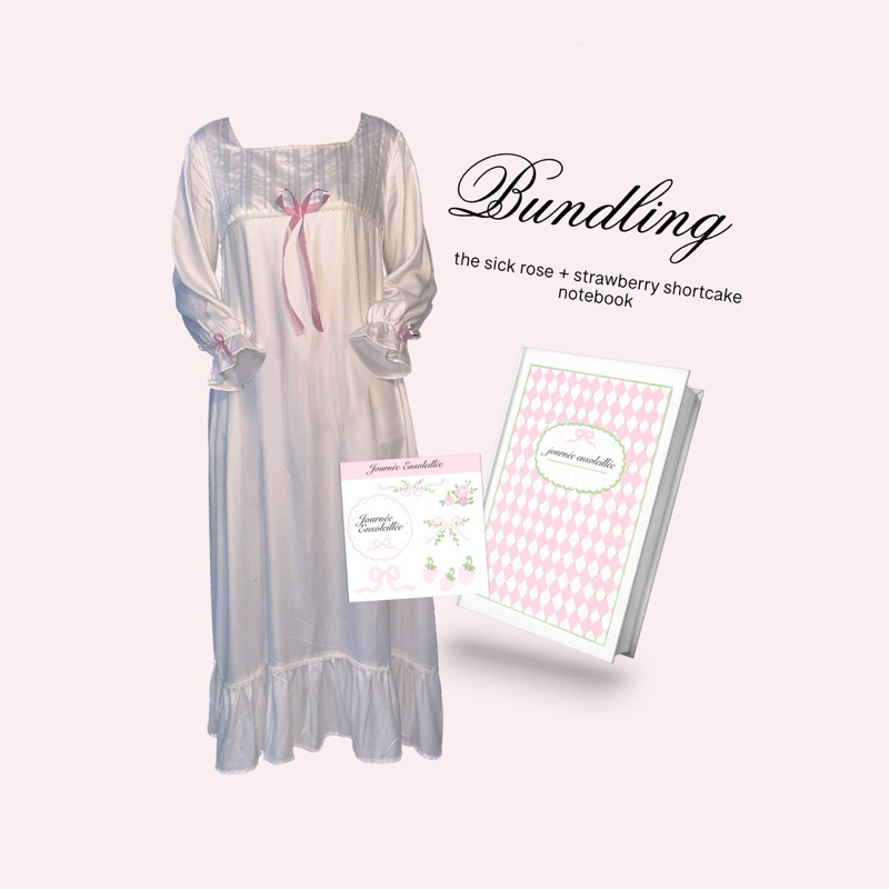 

bundling The sick rose + strawberry shortcake notebook
