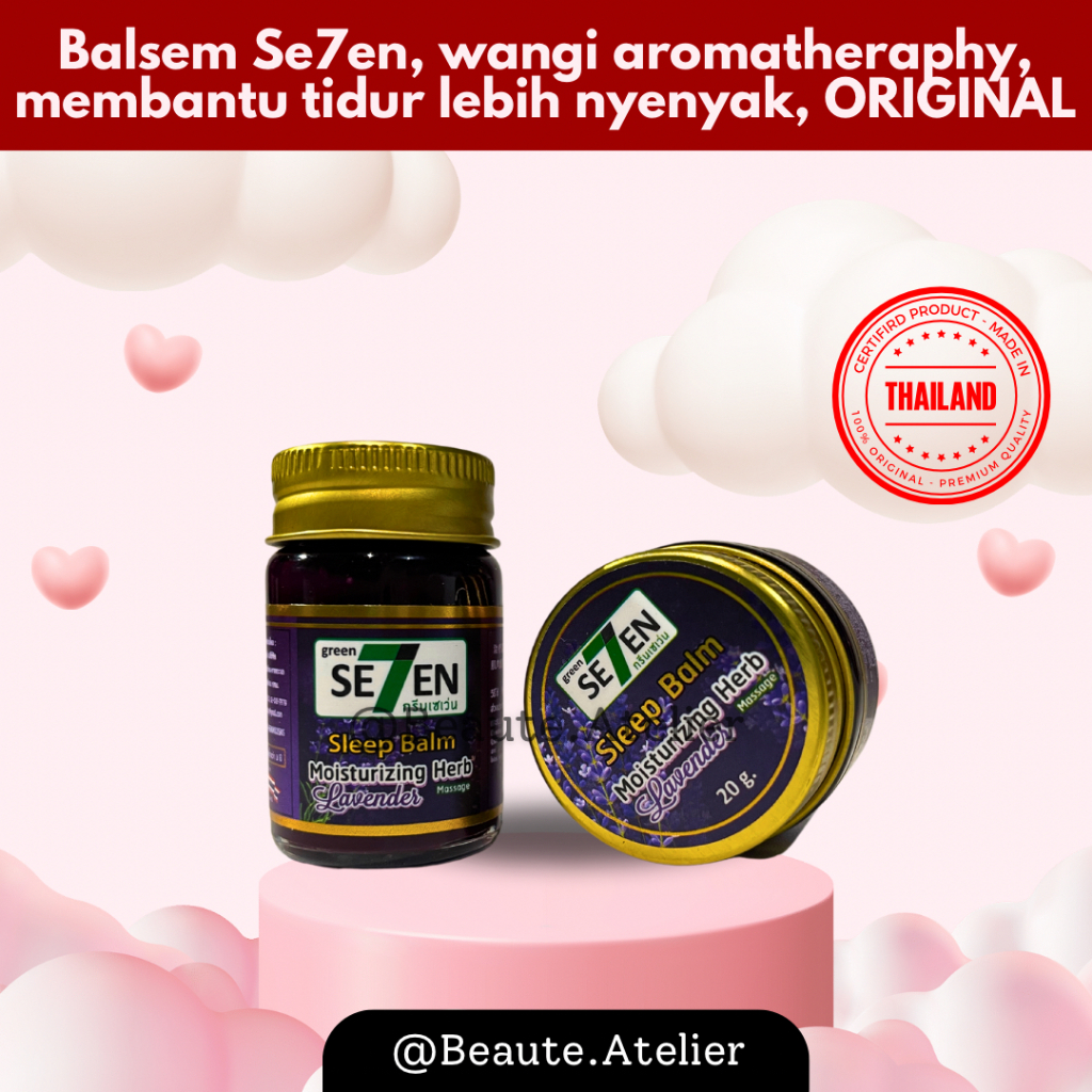 Balsem se7en membantu tidur nyenyak aromatheraphy LAVENDER Original thailand
