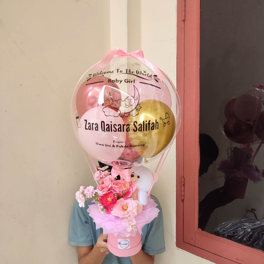 Buket Balon Bunga Artificial Buket Bunga Boneka Bucket Bunga Boneka