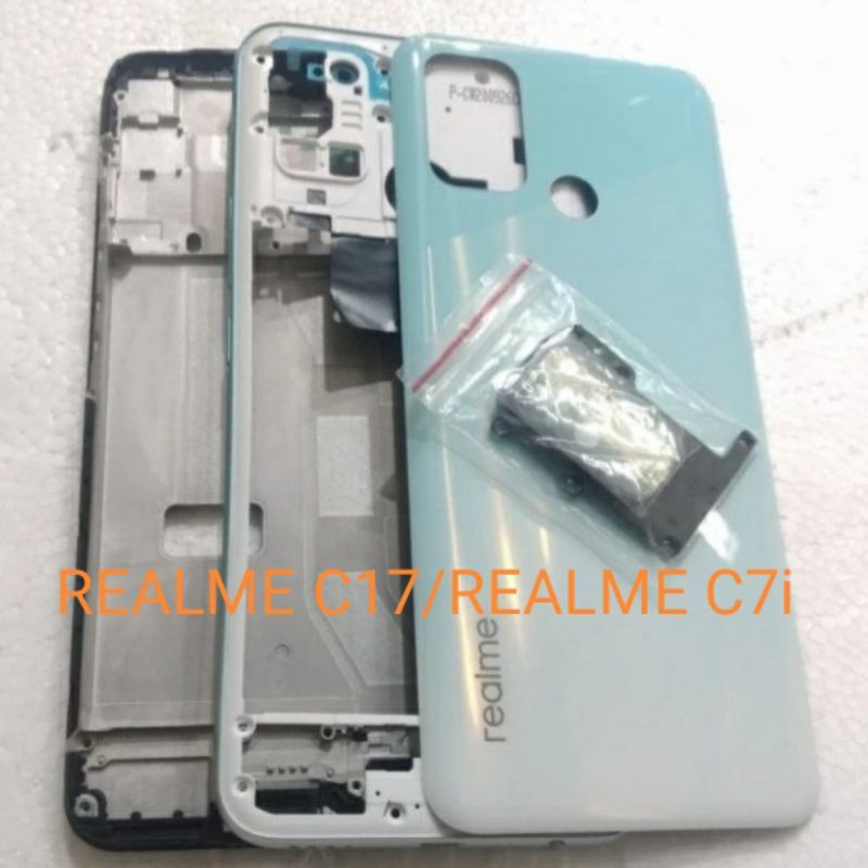 KESING HOUSING FULLSET FRAME LCD REALME C17/REALME 7i BACKDOR+BAZZEL+FRAME TULANG ORI