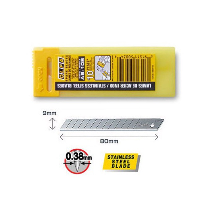 

OLFA Refill Pisau Cutter 9mm AB1S 1pcspack Stainless Steel Spare Blade k F3T5