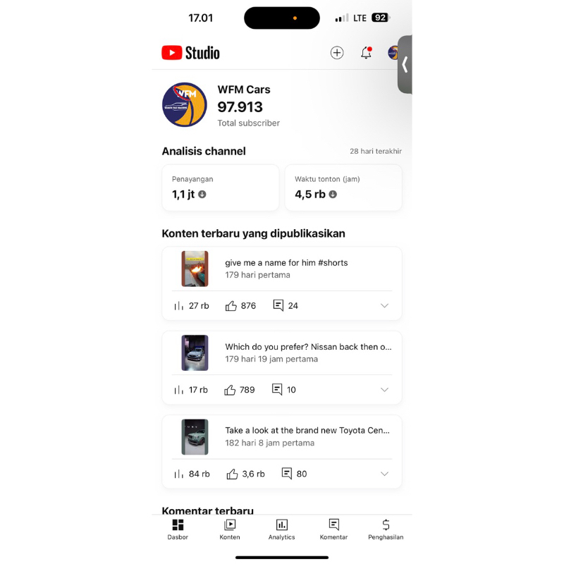 akun youtube 98k subscribe dismon