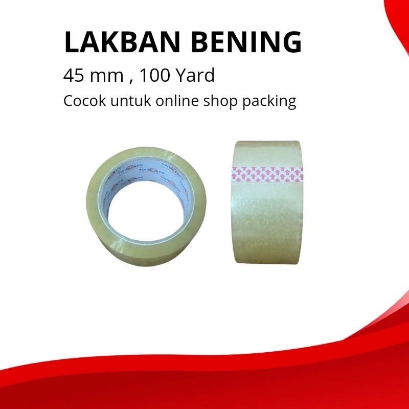 

LAKBAN BENING OPP 45 MM X 100 YARD / LAKBAN BENING OPP / LAKBAN OLSHOP