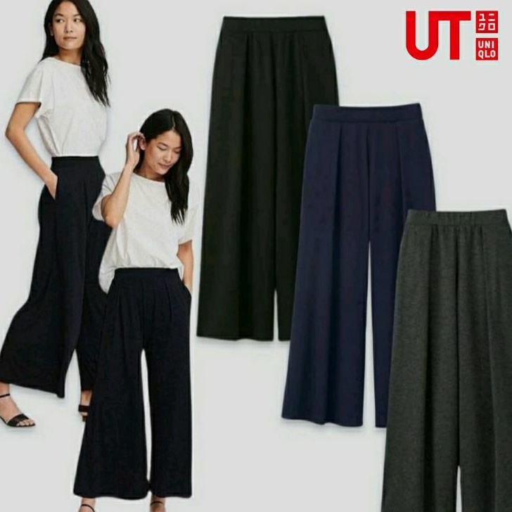 Hemat Uniqlo GU Woman Gaucho Cullotes Pants  Celana Kulot Wanita Uniqlo XSXXL