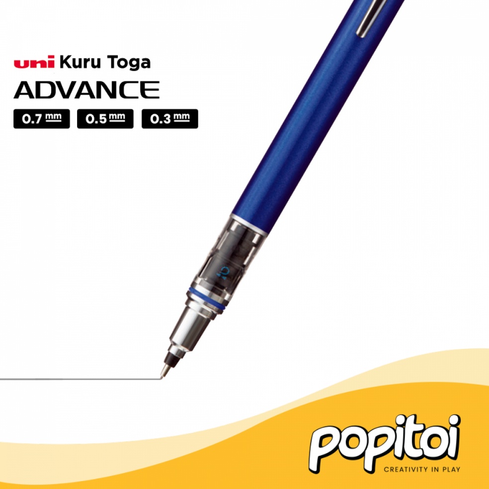 

UNI Kuru Toga Advance Mechanical Pencil 3 5 7 mm Kurutoga pensil mekanik cetek e P5R5