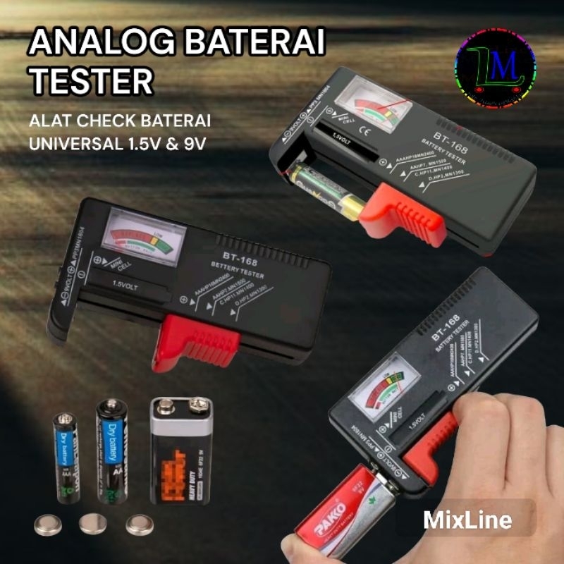 Baterai Tester Analog Digital Multifungsi Alat Check Baterai Universal