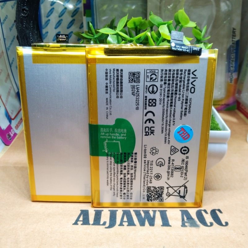 Baterai Batre Battery Vivo Y22 2022 Y22S B-W3 VIVO Y22S B-W3 Original Battery Hp
