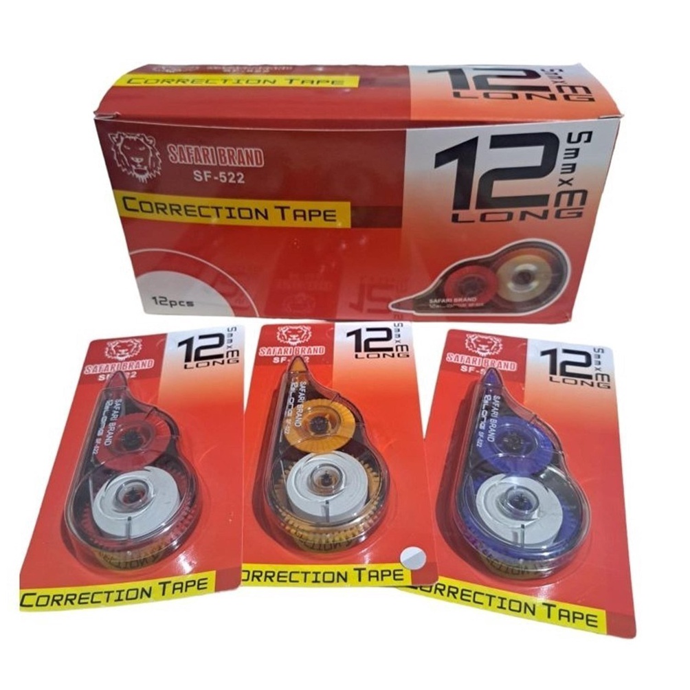 

SF522LUSIN Correction Tape stipo tipe x ex kertas pita 12m Tipe X trondol safari brand y R8V7