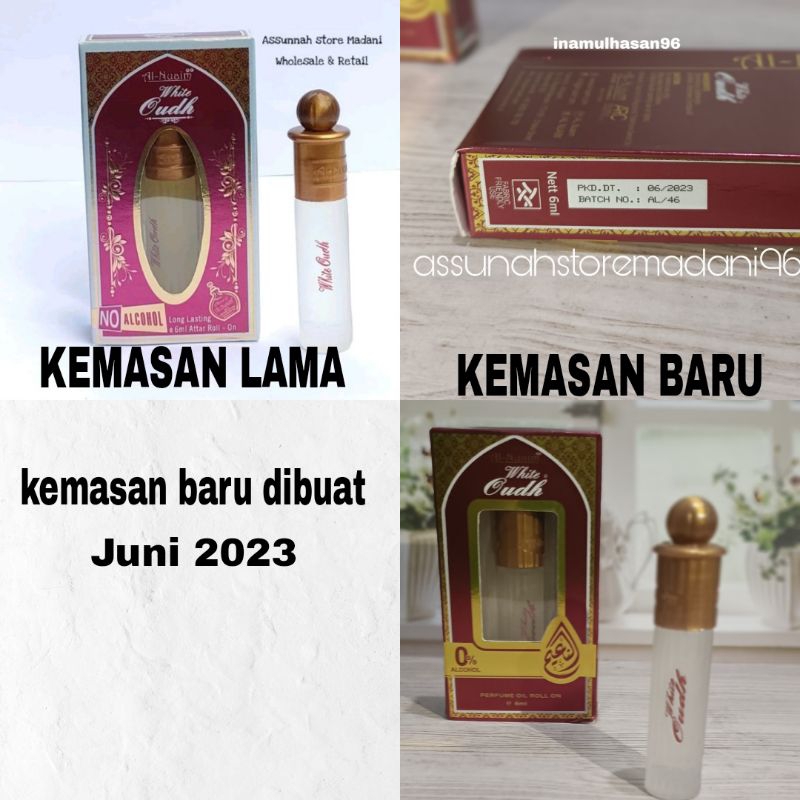 Al nuaim parfume White Oudh 6ml & 3ml Alnuaim Annuaim An nuaim Parfum India Haramain madinah