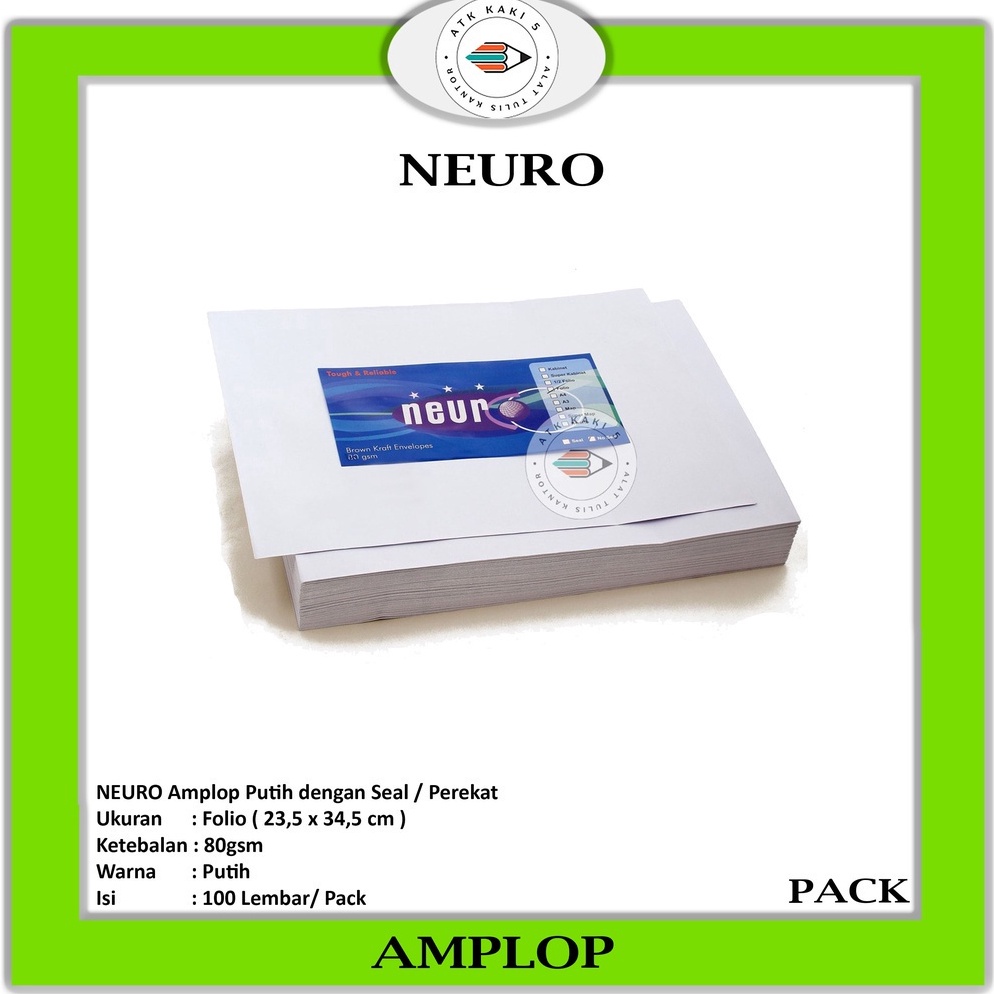 

NEURO Amplop Putih Folio Seal Pack b Y2N7