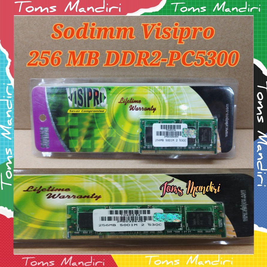 WAH Memorry Sodimm Visipro 256 MB DDR2 PC53 For Labtop
