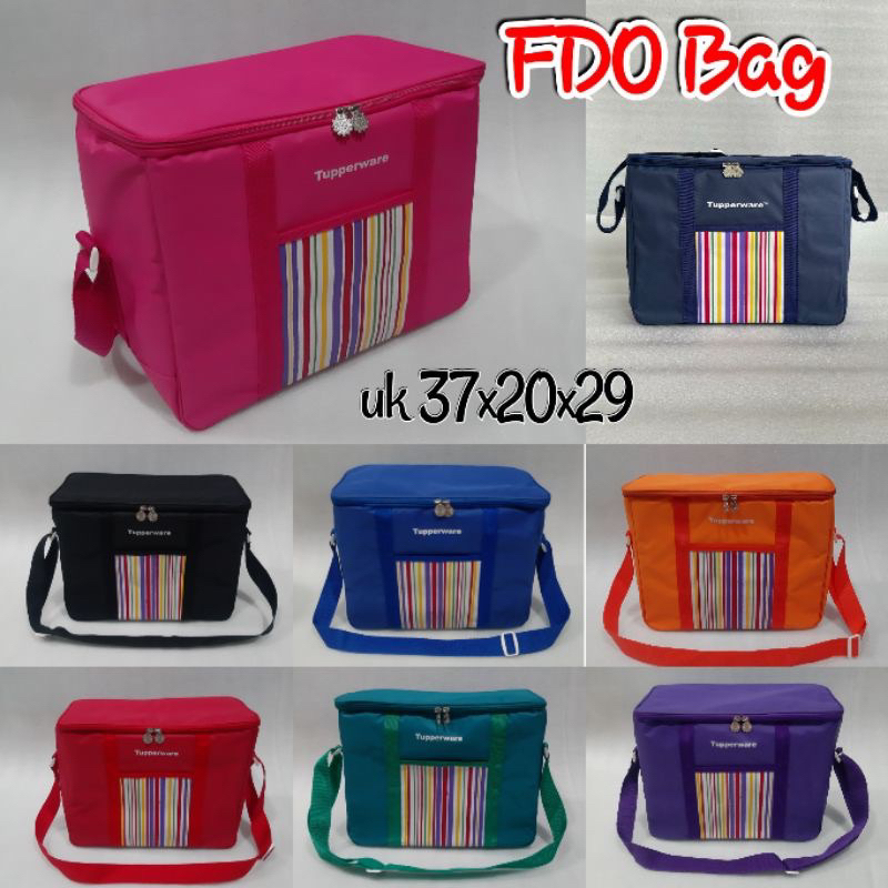 FDO bag Tupperware (zipper bunga es)// Tas piknik
