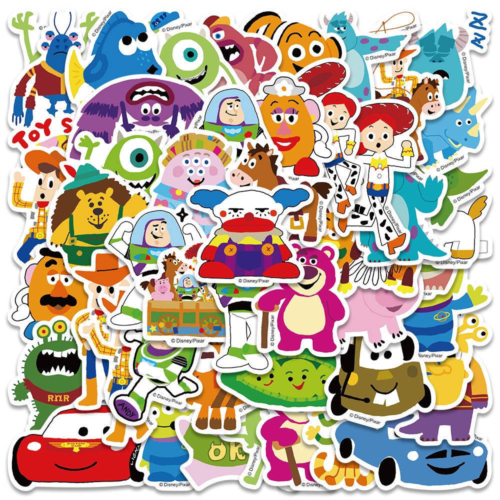 

[50PCS]Stiker Lucu Disney Pixar Stiker Pack Monsters, Inc./Toy Story Stiker Kartun Decal Vinyl Stiker Anti Air- Sticker Aesthetic Buku Journal Koper Stiker Casing HP Stiker Laptop Helm Motor