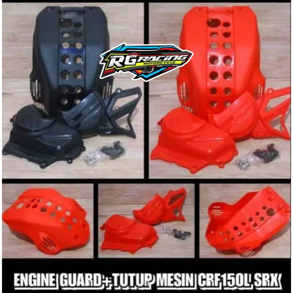 Racinggrup SET TUTUP MESIN SET CRF150/ENGINE GUARD CRF150/TUTUP MESIN CRF SRX/ TUTUP MESIN HONDA CRF