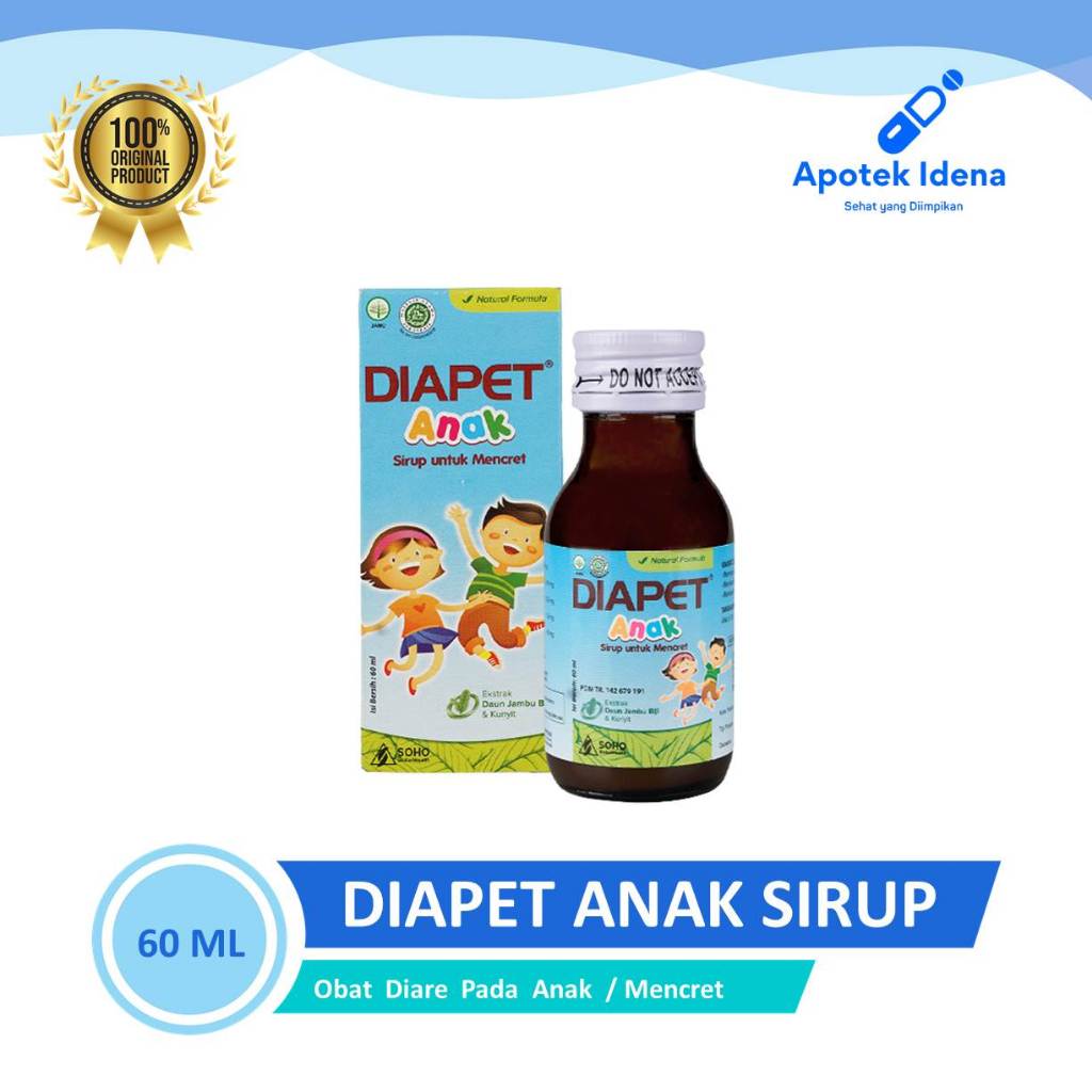 DIAPET ANAK SIRUP 60 ML Obat Diare Pada Anak/Obat Mencret Anak