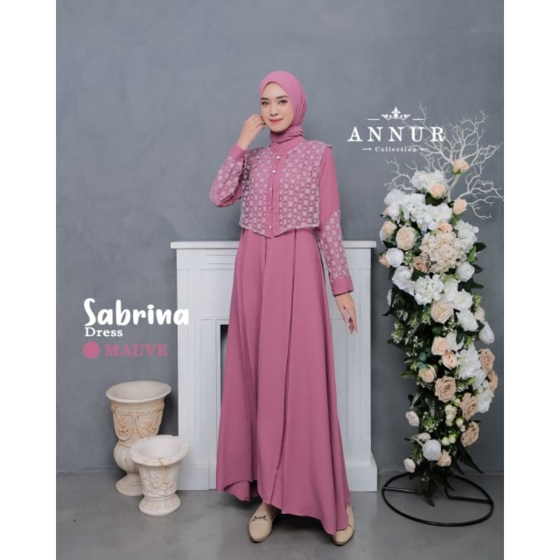GAMIS/DRESS SABRINA MILANO TWILL MIX BURKAT VIERY BY ANNUR COLLECTION ORIGINAL BRAND