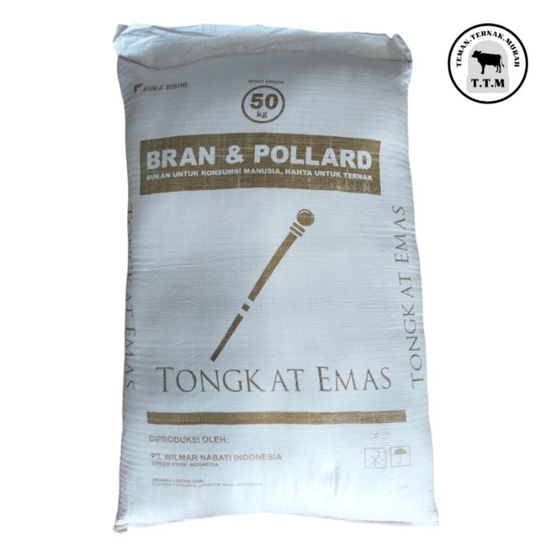 BRAN POLLARD TONGKAT EMAS - REPACK 25 KG - POLAR TONGKAT EMAS - POLAR PAKAN SAPI - POLAR PAKAN KAMBI