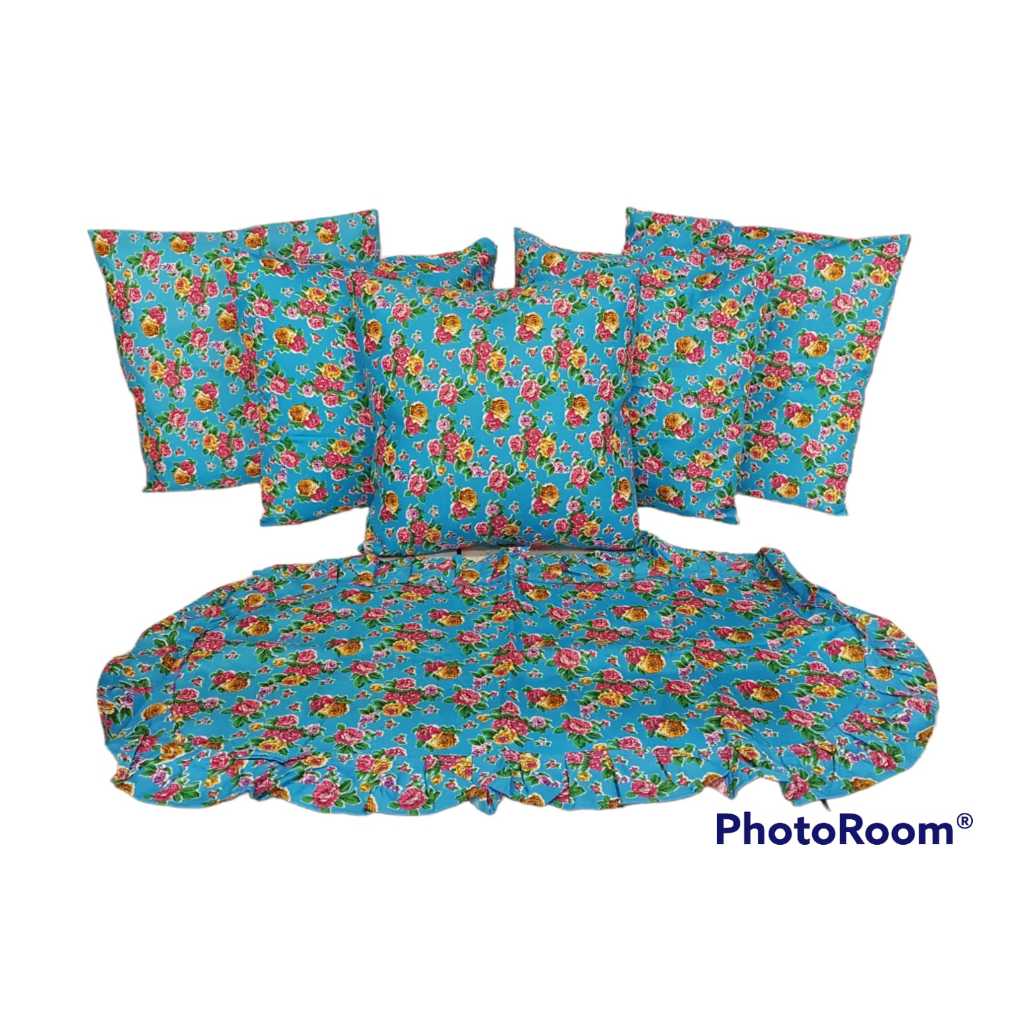 Sarung Bantal Sofa 1 SET Taplak Meja Bahan Katun Motif Minimalis Uk 40x40cm