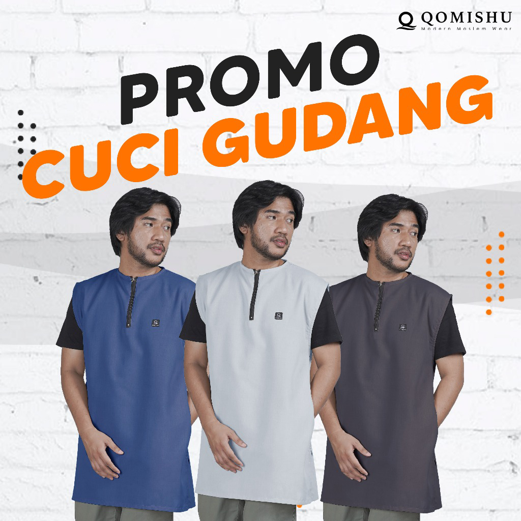 Qomishu - Rompi Sholat / Baju Solat / Rompi cowok / Rompi Shalat Pria RMQM