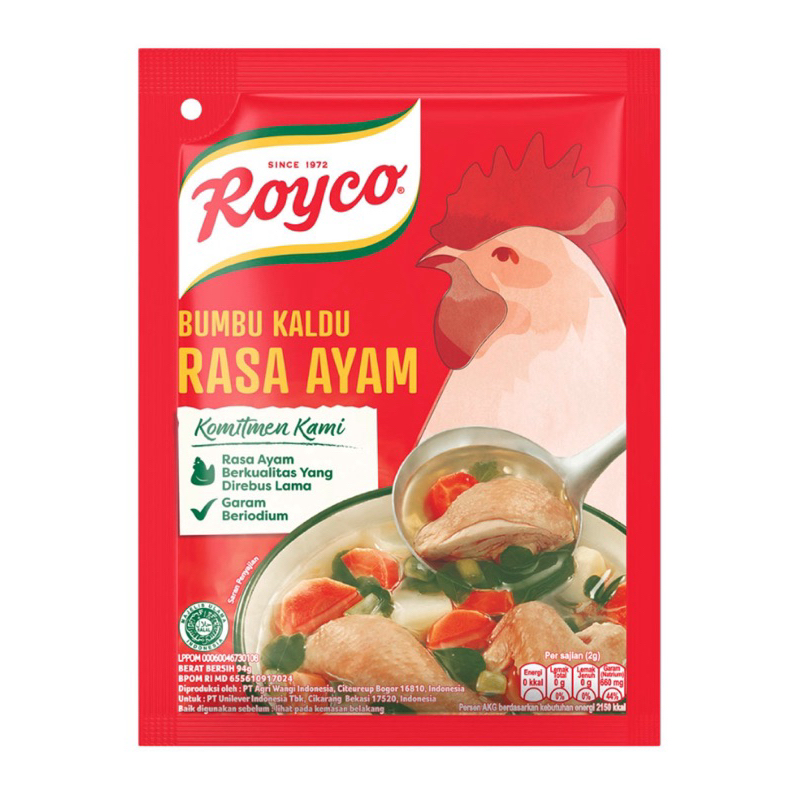 

Royco Bumbu Kaldu Penyedap ada rasa ayam dan Rasa Sapi 94 gram