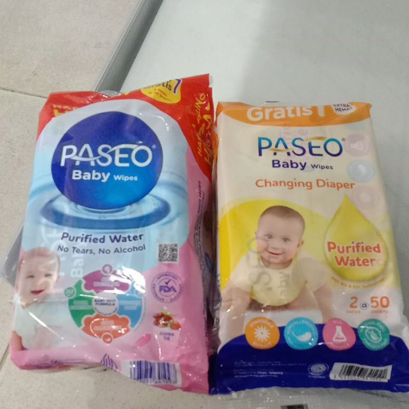 Paseo Baby Wipes 50Sheets promo beli 1 gratis 1