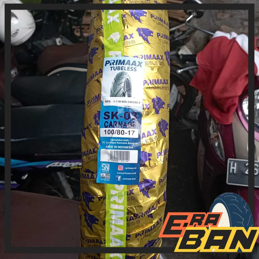 BAN LUAR PRIMAAX SK 03 100 80 RING 17 TUBELESS