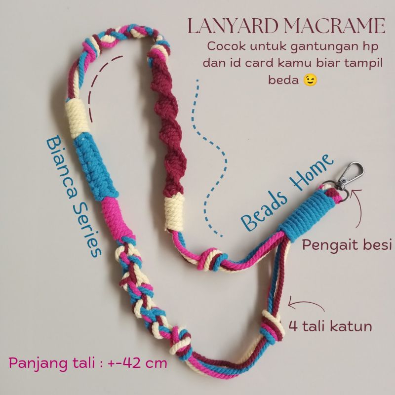 

Lanyard macrame/gantungan ID card/hp